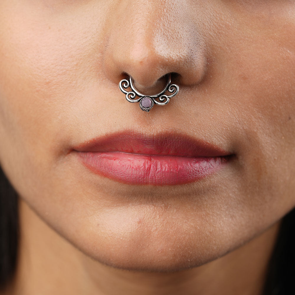 Stone Studded Beautiful Septum