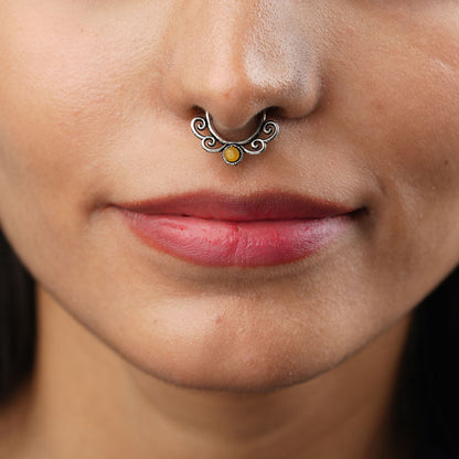 Stone Studded Beautiful Septum