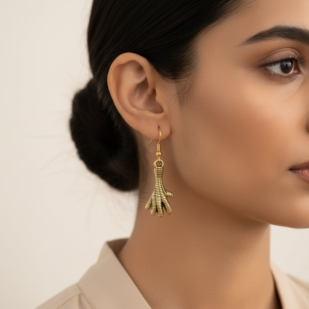 Royal Triple Bell Layered Jhumka Earring (Black) Talon twist dangler earrings Combo set