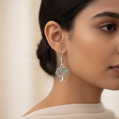 Royal Triple Bell Layered Jhumka Earring (Black) Roots of elegance dangler earrings (Silver) Combo set