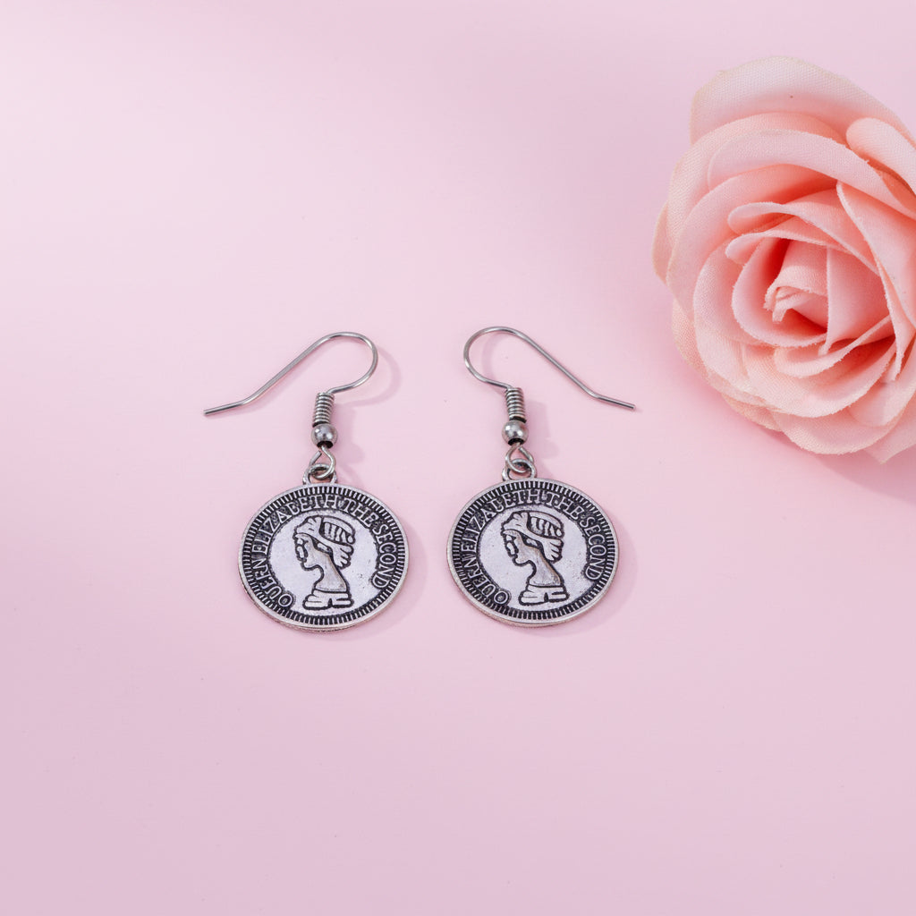 Crown Jewel dangler earrings (Silver)