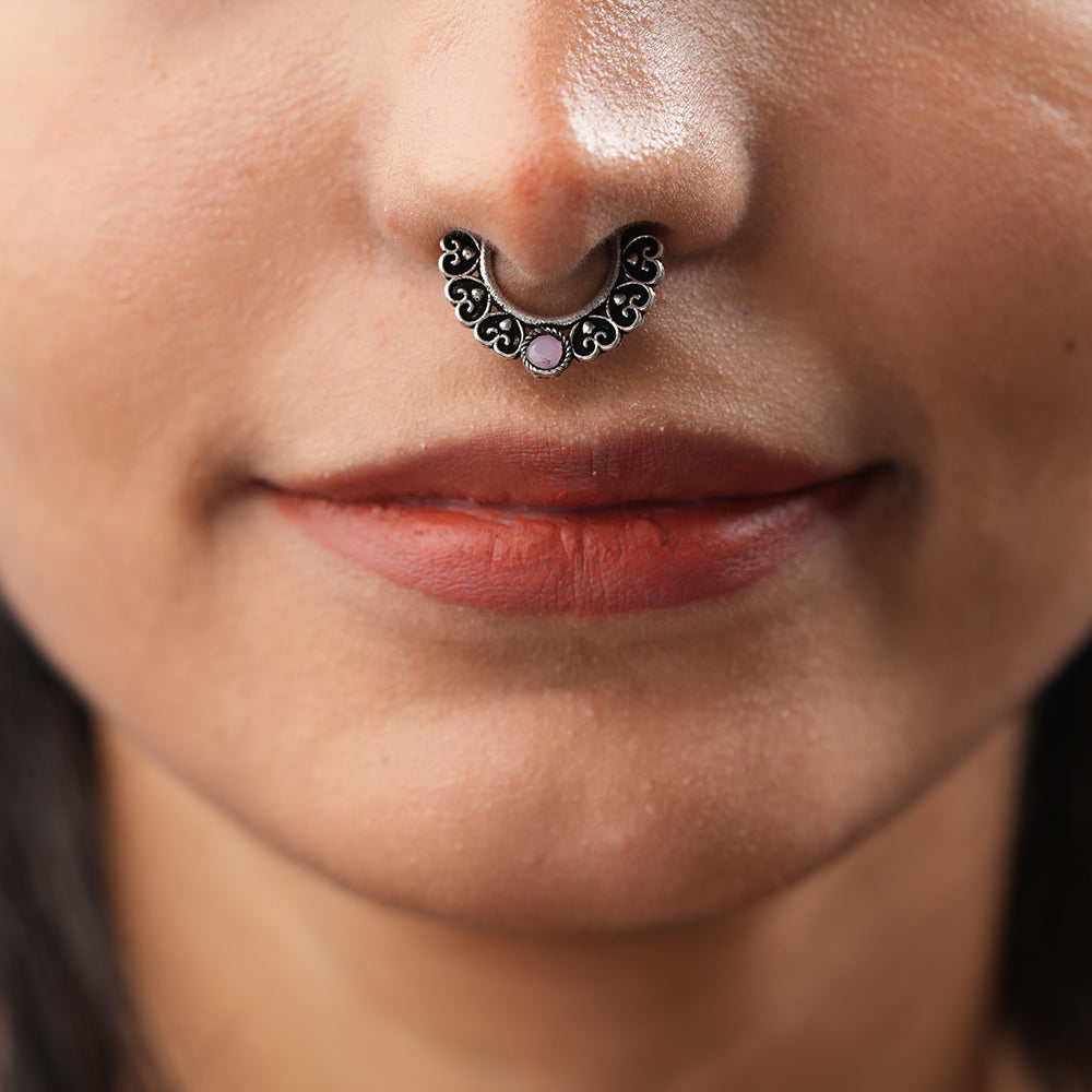 Stone Studded Beautiful Septum