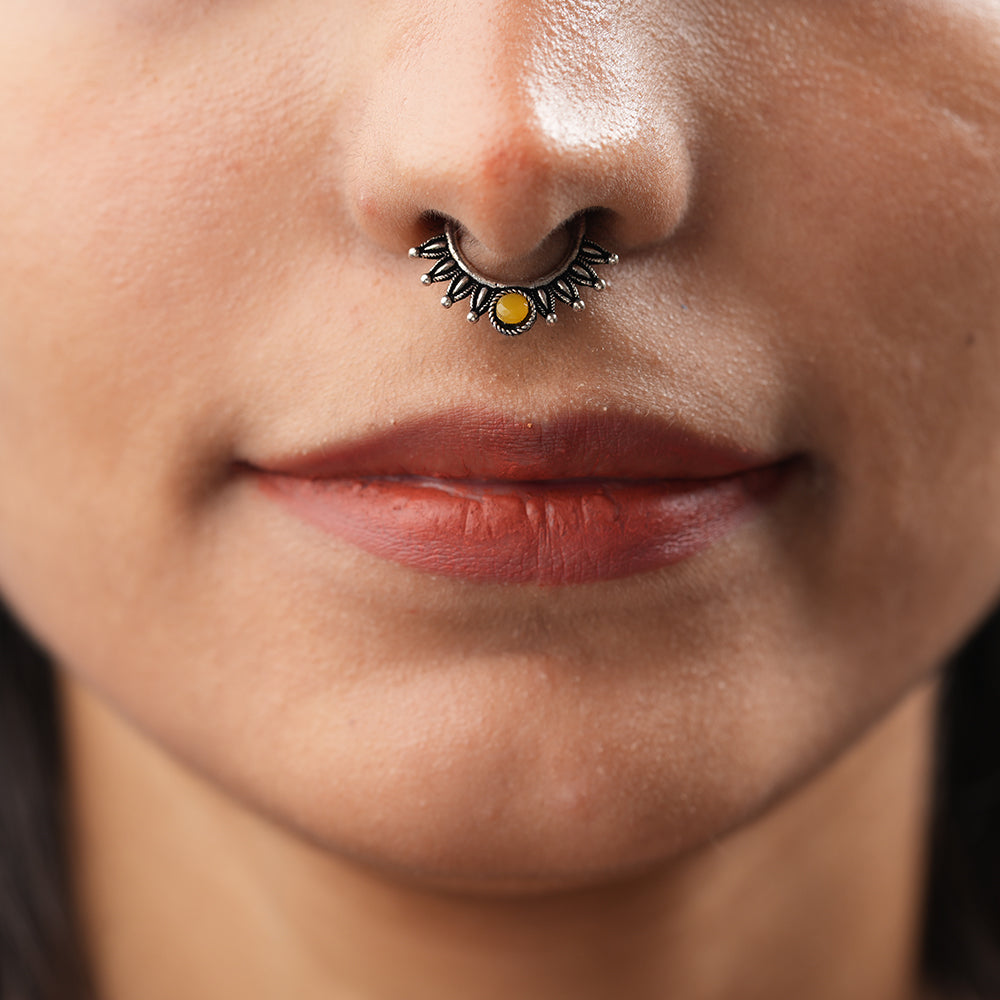 Stone Studded Beautiful Septum