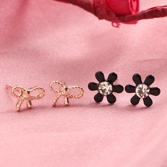 Pretty Tied- Combo stud earrings