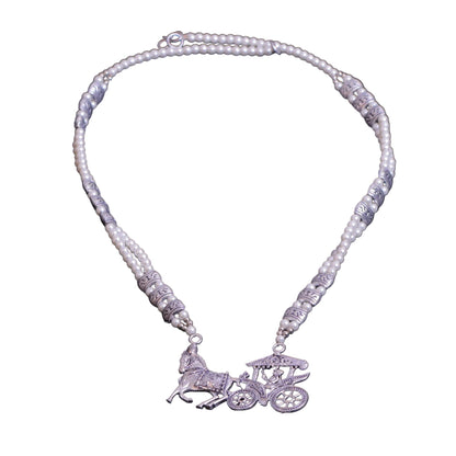 Royal ride statement pendant neckpiece (White)