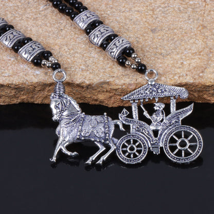 Royal ride statement pendant neckpiece (Black)