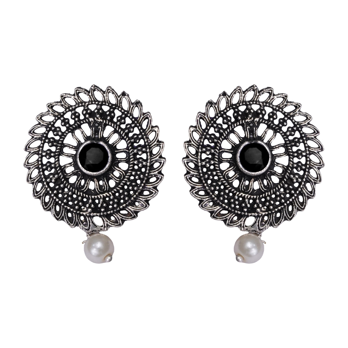 Charming Chakra stud earrings (Black)