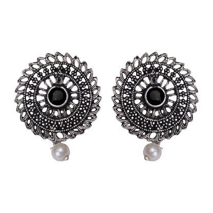 Charming Chakra stud earrings (Black)