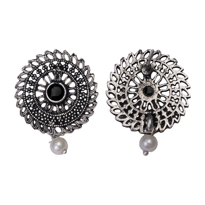 Charming Chakra stud earrings (Black)