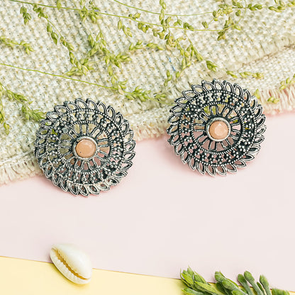 Charming Chakra stud earrings (Light Orange)