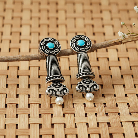 Shahi Trumpet stud earrings (Sky Blue)