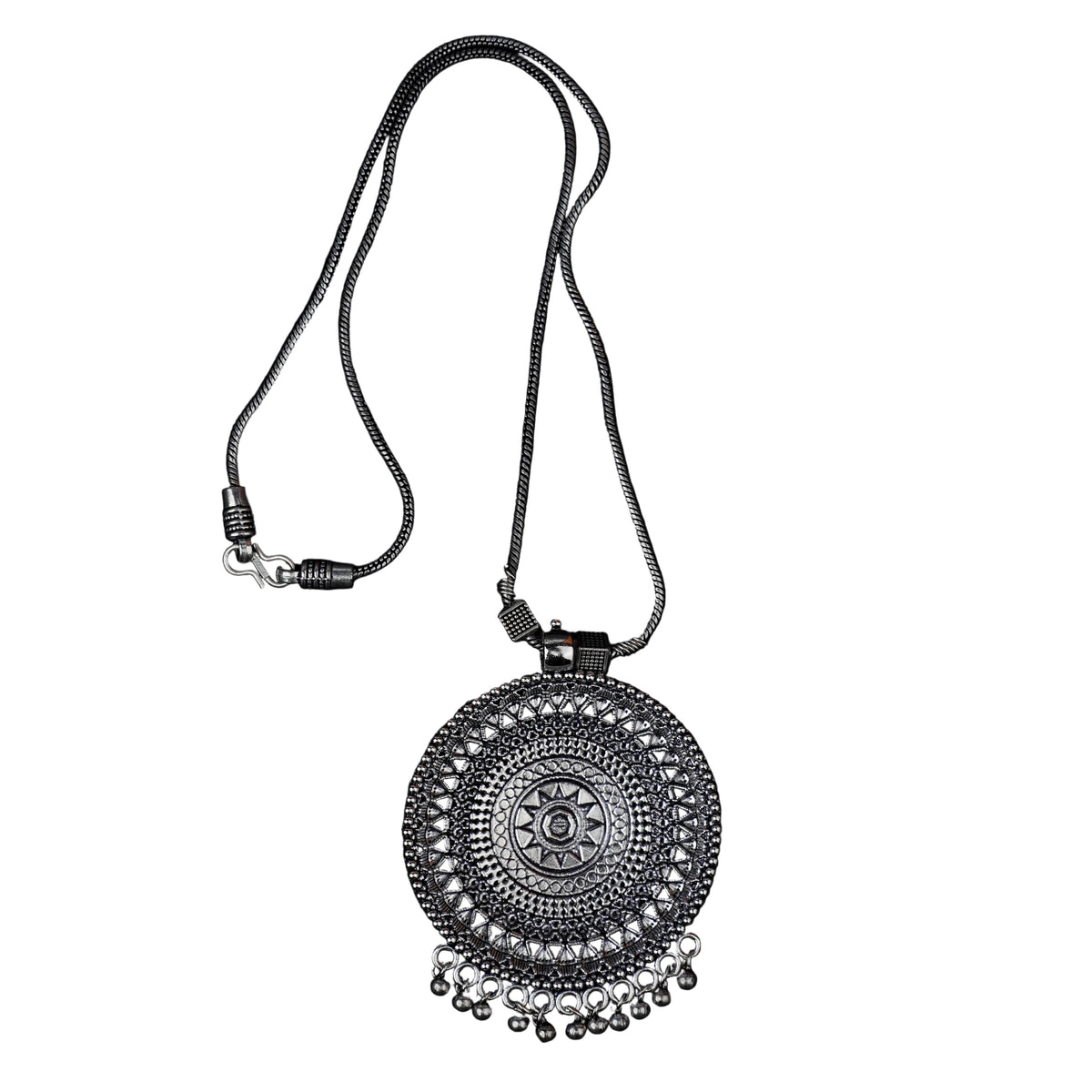 Royal Chakra ghunghroo Chain neckpiece (Silver)