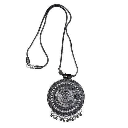 Royal Chakra ghunghroo Chain neckpiece (Silver)