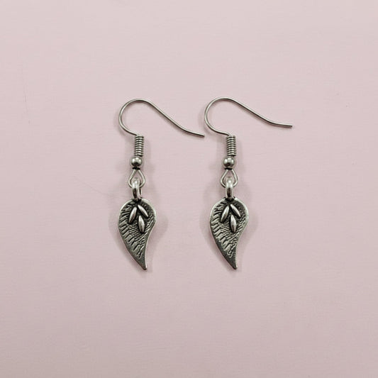 Oxidised Silver Leaf Dangle Earring for Women & Girls